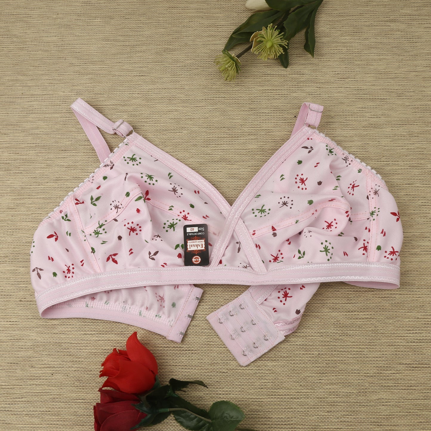 4 Piece Comfortable Printed jersey bra