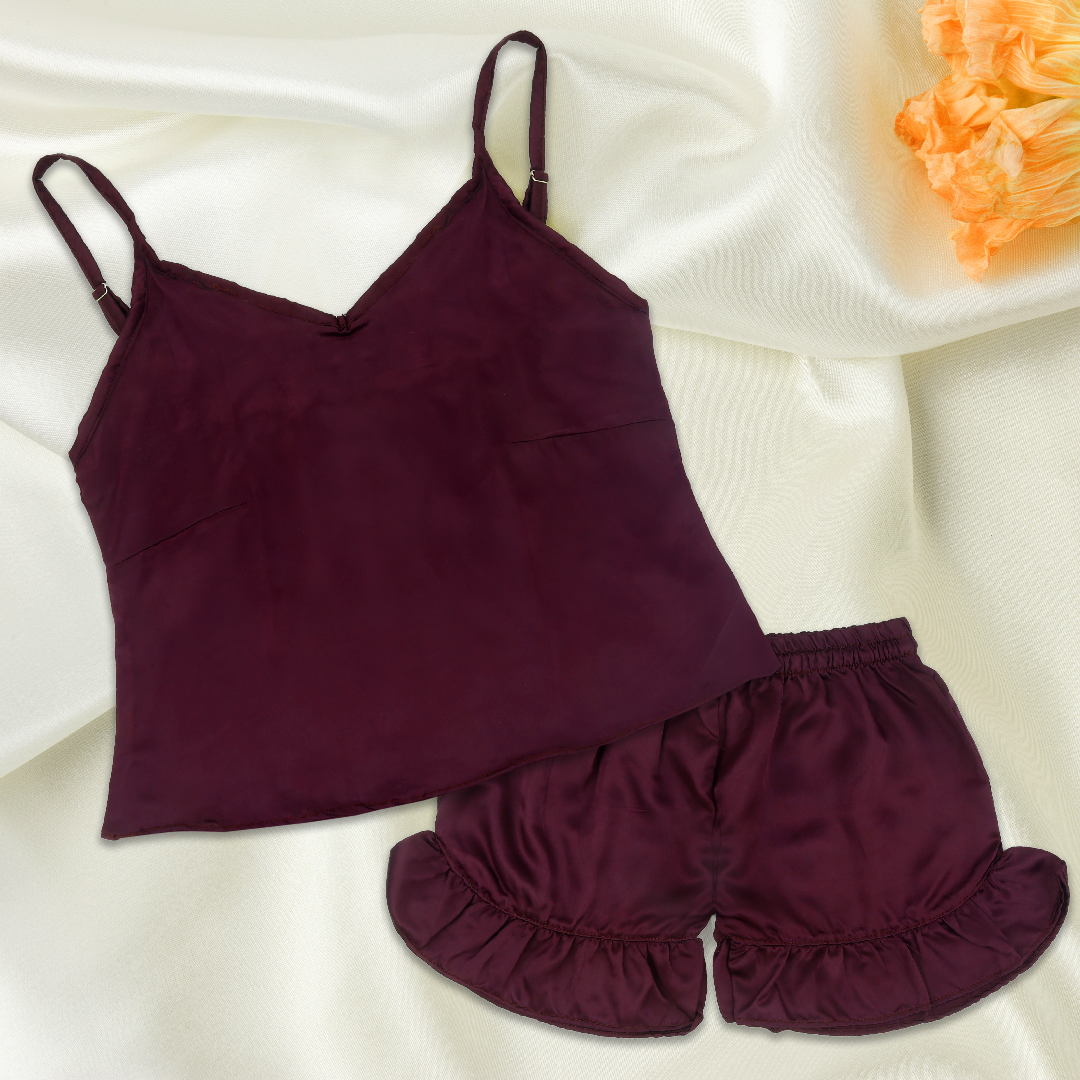 2 Piece Cami Set Maroon