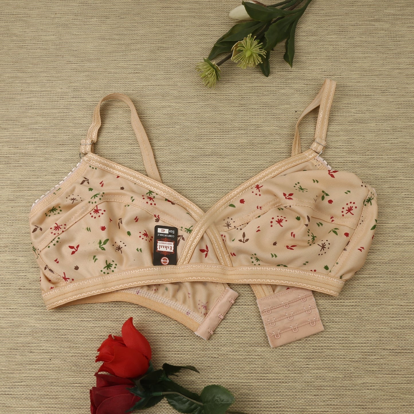 4 Piece Comfortable Printed jersey bra